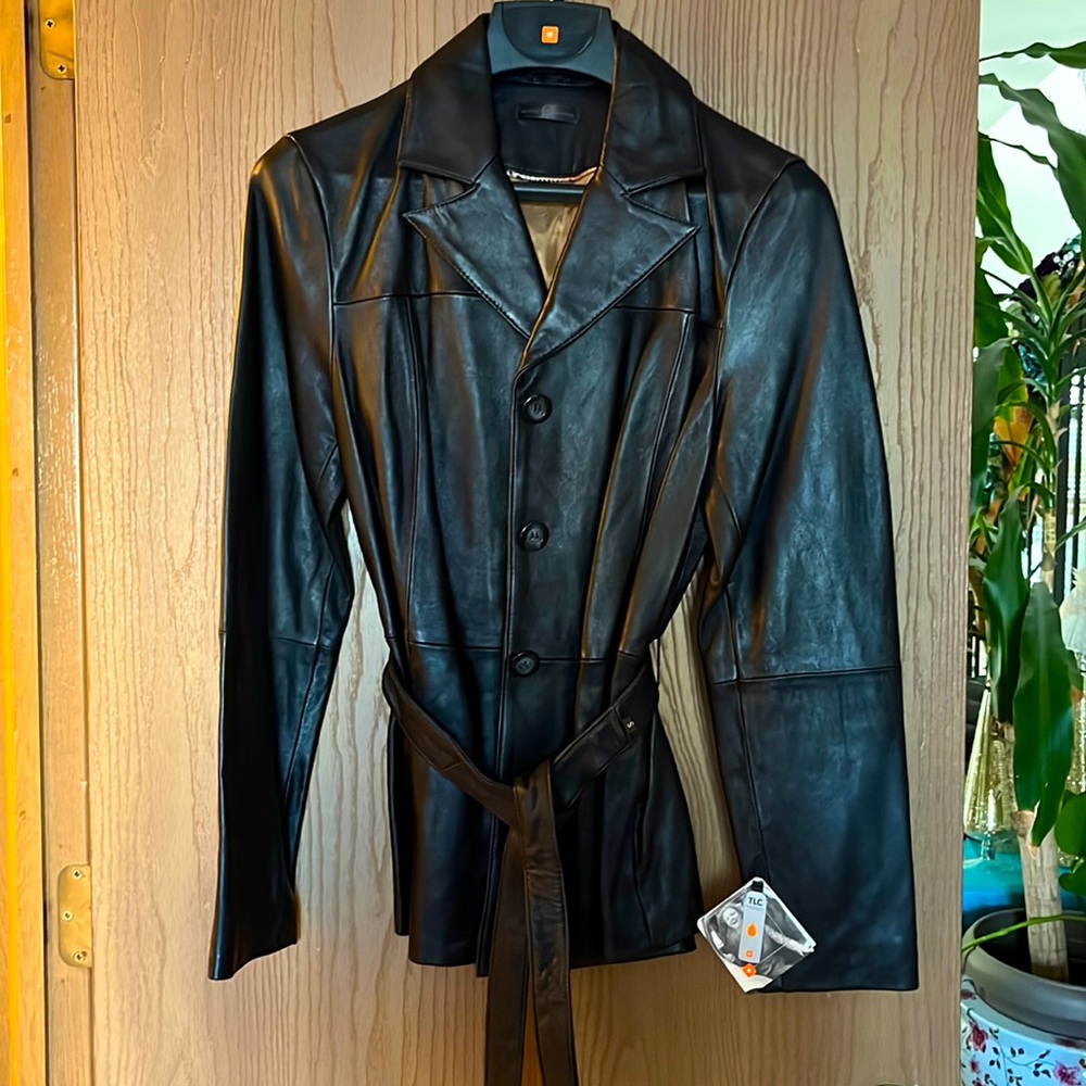 Wilson’s leather trench style jacket